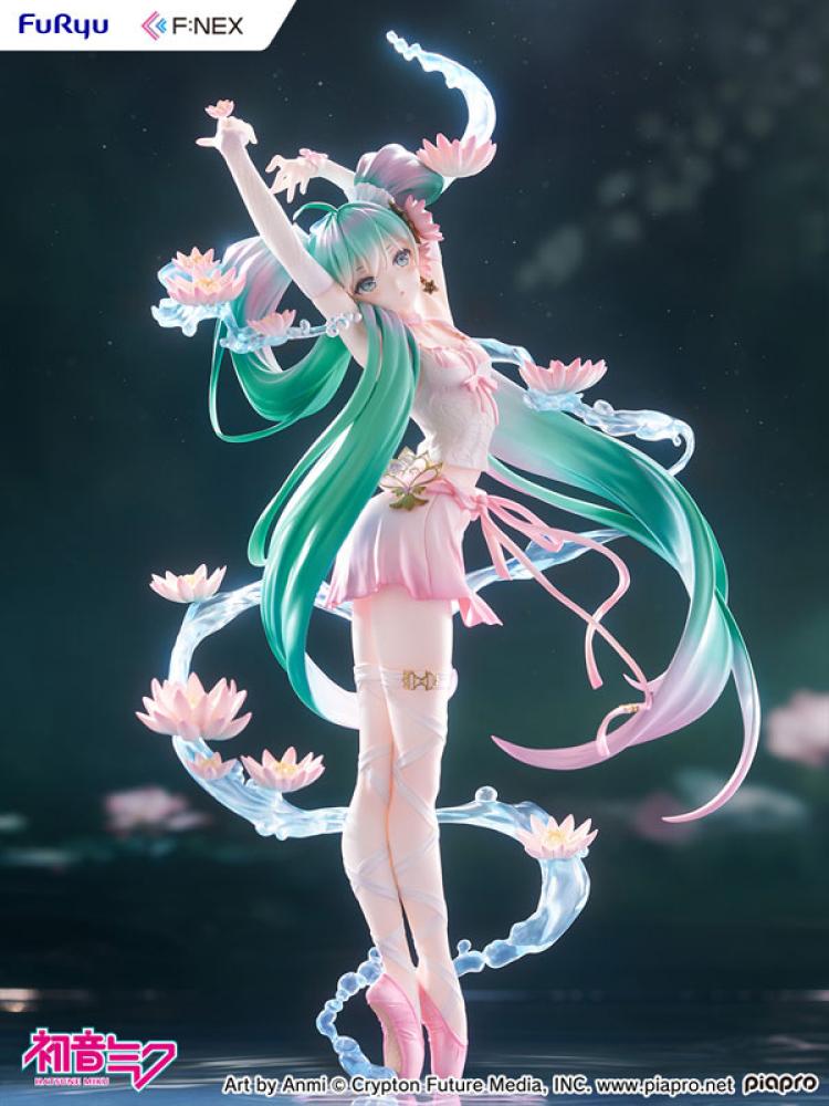 [ طلب مسبق - يصدر في نوفمبر 2026 ] هاتسوني ميكو اصدار ازهار اللوتس سكيل ١/٧  | Hatsune Miku Water Lily ver. 1/7 Complete Figure [Furyu]