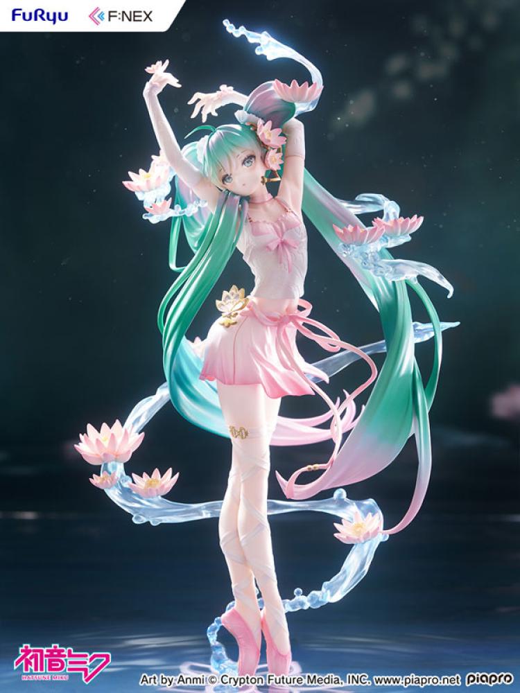 [ طلب مسبق - يصدر في نوفمبر 2026 ] هاتسوني ميكو اصدار ازهار اللوتس سكيل ١/٧  | Hatsune Miku Water Lily ver. 1/7 Complete Figure [Furyu]