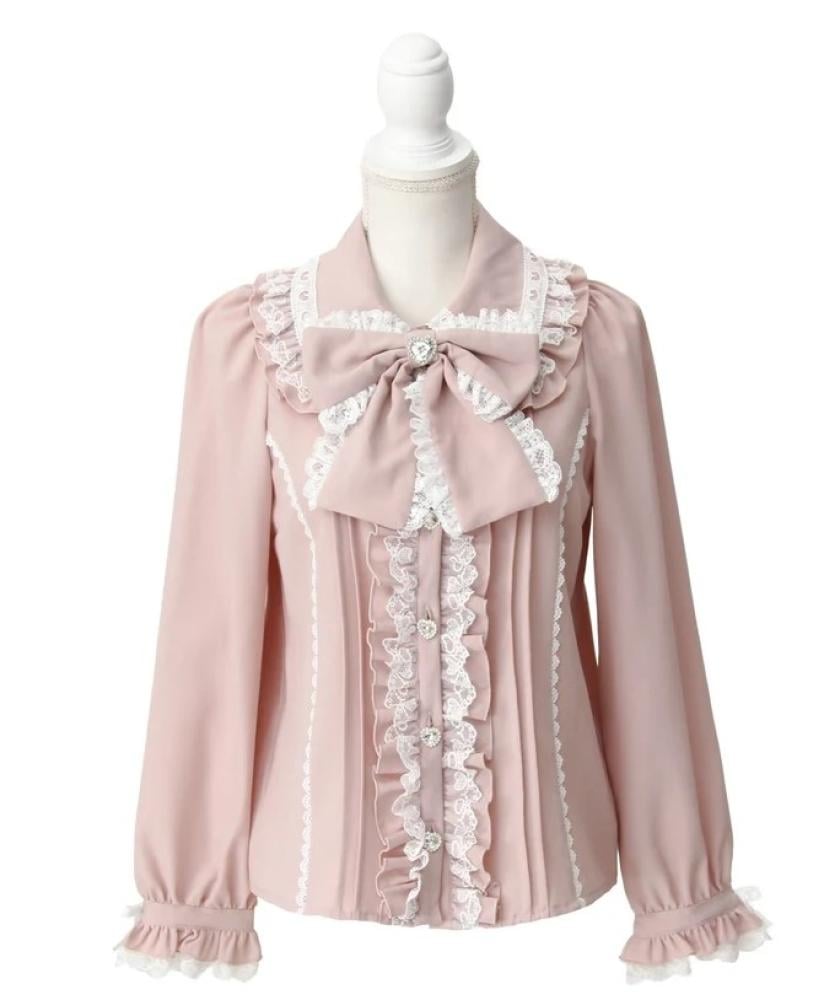 [حجز - قادمة خلال 4 اسابيع] بلوزة جيراي كي دانتيل القلوب | Heart Lace Ruffle Blouse