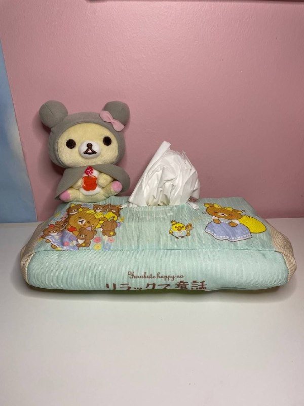 [شحن فوري] كوريلاكوما علبة مناديل دمية قطنية  | Korilakkuma Rilakkuma fairy tale tissue case cover  plush Rilakkuma plush