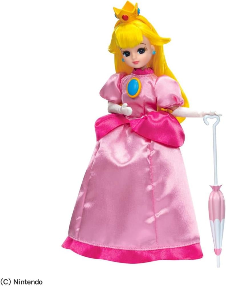 [ شحن فوري ] دمية ليكا تشان !  الاميرة بيتش- سوبر ماريو | Takara Tomy Licca-chan Doll Super Mario Licca-chan Princess Peach Style Changing Dress