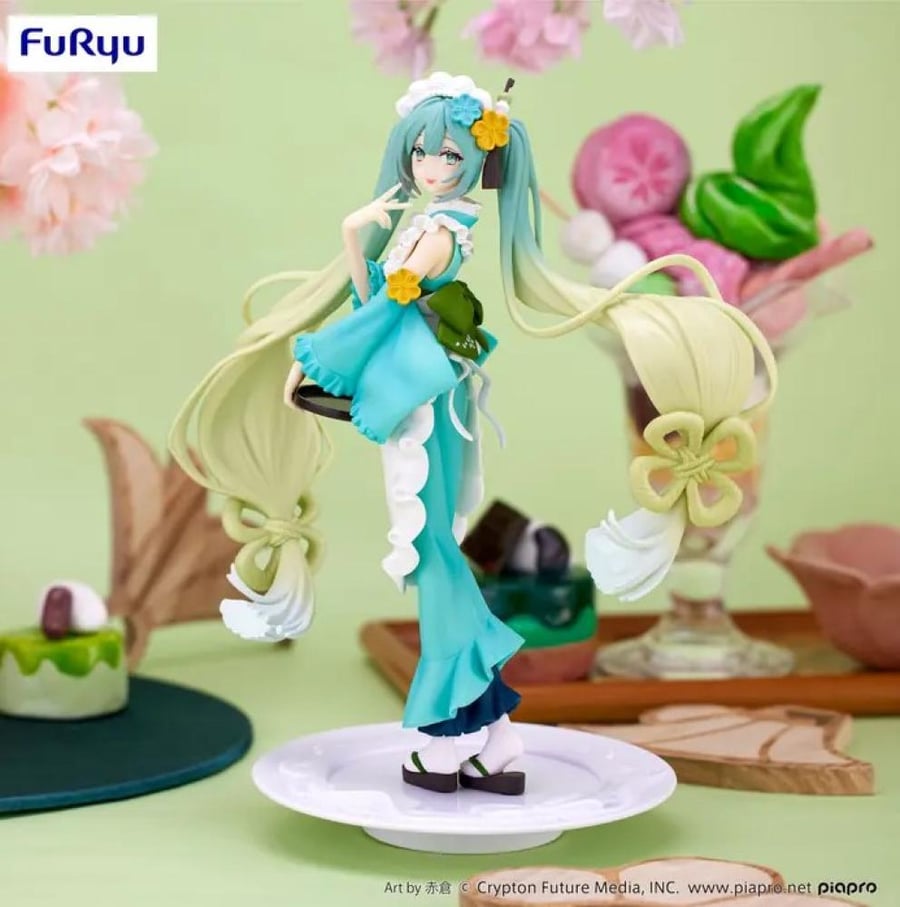 [ شحن فوري ] هاتسوني ميكو | Exceed Creative Figure Hatsune Miku: Matcha Green Tea Parfait Mint Ver.