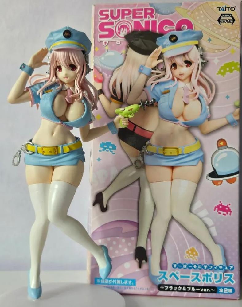 [ شحن فوري- مفتوح ] سوبر سونيكو اصدار الشرطية اللطيفة ( النسخة الزرقاء | Super Sonico Police girl ( Blue edition )