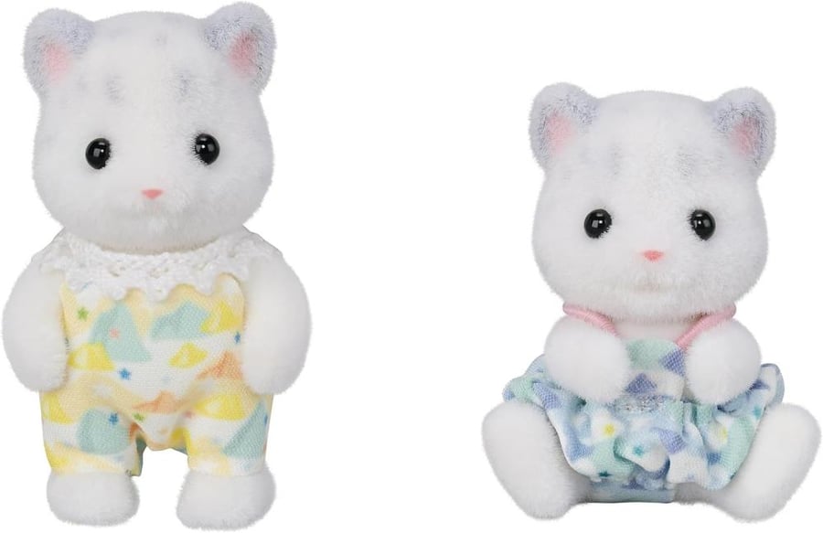 [حجز-يصل خلال شهر  ] عائلة النمر الثلجي – دمى سيلفانيان فاميليز FS-55 | EPOCH Sylvanian Families FS-55 Snow Leopard Family Dolls