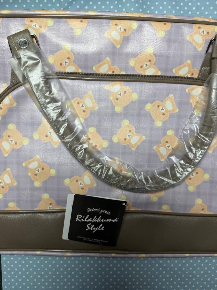 [شحن فوري ] شنطة بنفسجي يد ريلاكوما |  purple rilakkuma hand bag