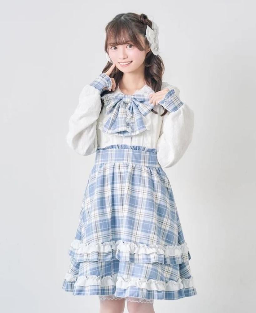 [حجز - قادمة خلال 4 اسابيع] فستان ايدول سانريو باذان الشخصيات والفيونكات | Sanrio Characters × DearMyLove Narikiri Idol Dress
