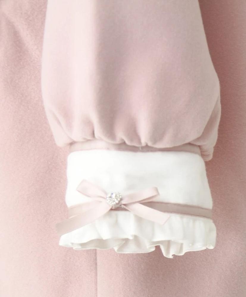 [حجز - قادمة خلال 4 اسابيع] معطف جيراي كي بياقة بحارة وفيونكات بوم بوم | Jirai Kei Pom-Pom Ribbon Sailor Collar Frill Coat