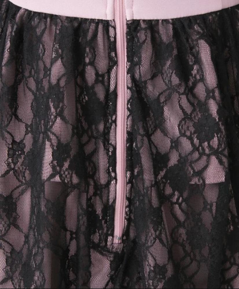 [حجز - قادمة خلال 4 اسابيع]  فستان لوليتا بطبقات الدانتيل والفيونكات وقلوب لامعة | Lace Cache-Coeur Frill Dress
