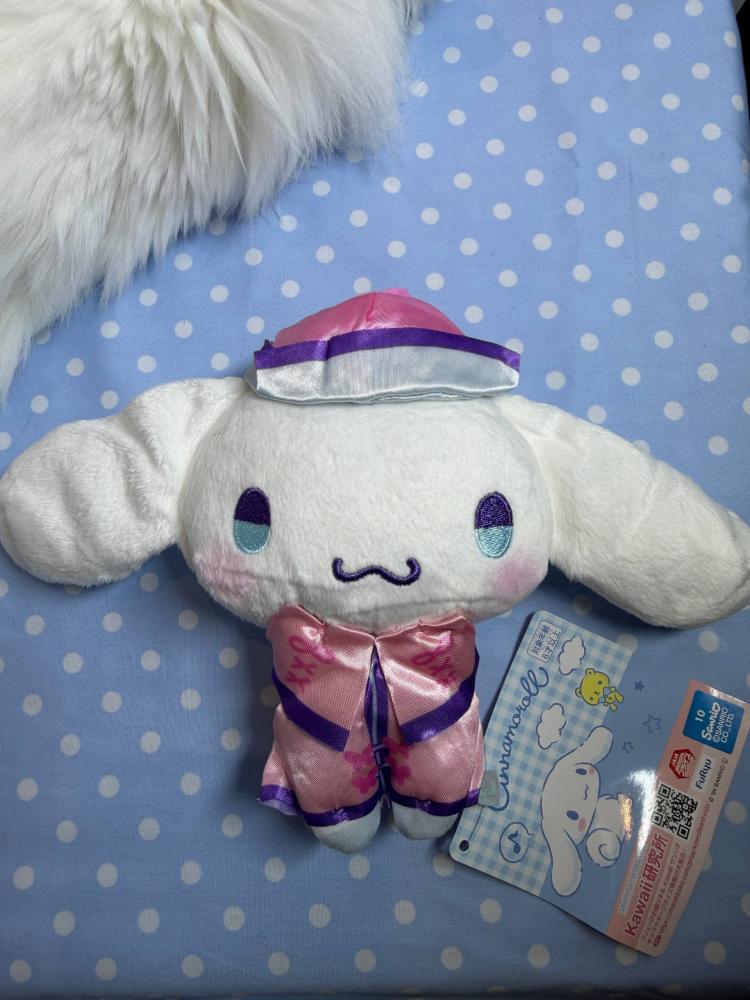 [ شحن فوري ] ميدالية سينامورول دمية قطنية |  keychain Cinnamoroll plush