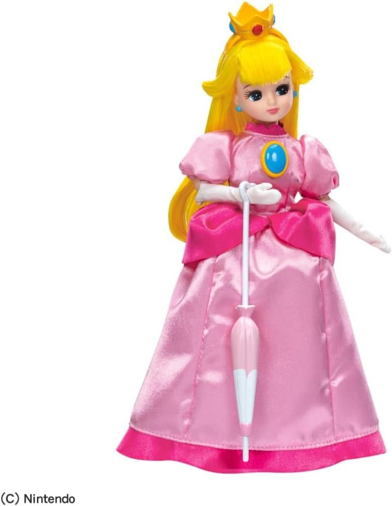 [ شحن فوري ] دمية ليكا تشان !  الاميرة بيتش- سوبر ماريو | Takara Tomy Licca-chan Doll Super Mario Licca-chan Princess Peach Style Changing Dress