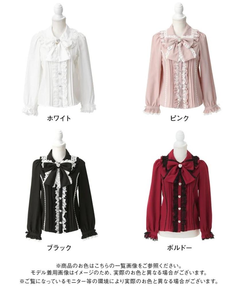 [حجز - قادمة خلال 4 اسابيع] بلوزة جيراي كي دانتيل القلوب | Heart Lace Ruffle Blouse