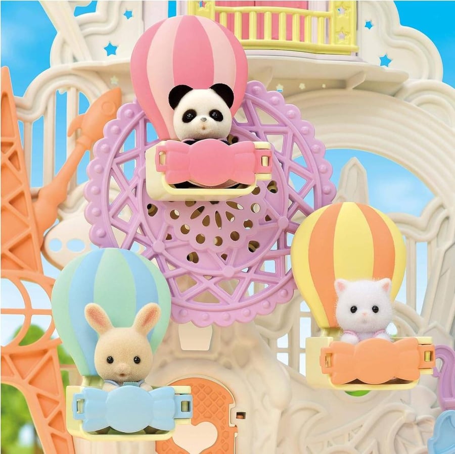 [شحن فوري] سيلفانين فاملي قلعة الملاهي | Calico Critters Baby Amusement Park with 3 Figures
