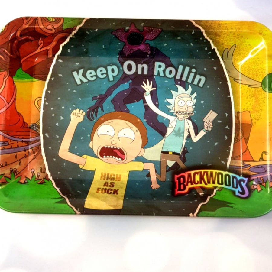 RICK AND MORTY BACKWOODS SMALL ROLLING TRAY