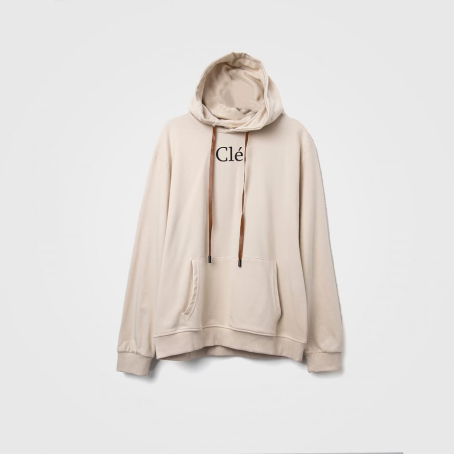 (Leather Strings) Clé Soft beige Hoodie