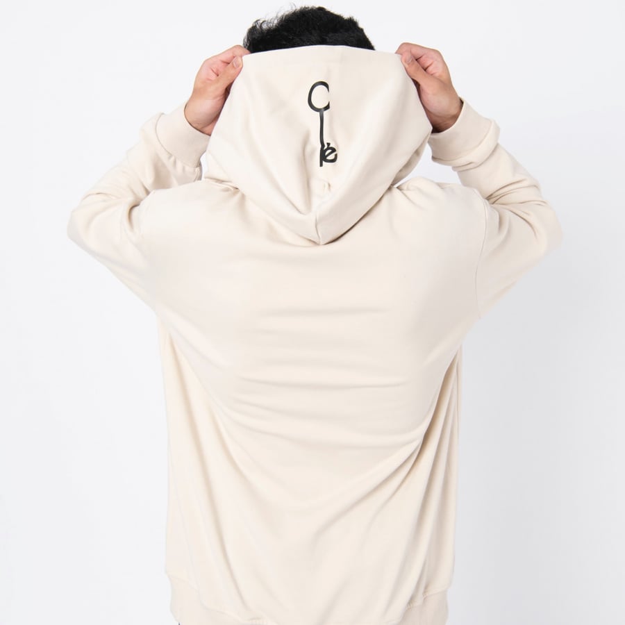 (Leather Strings) Clé Soft beige Hoodie