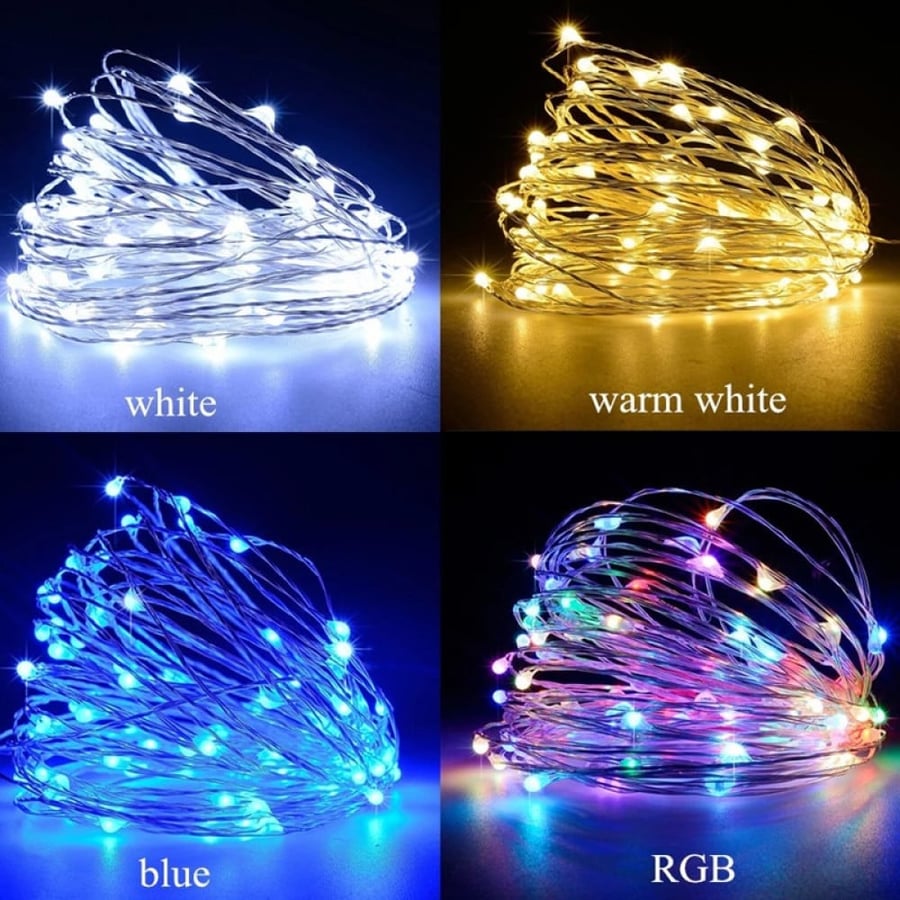 شريط إضاءة LED مع 30 لمبة, 3 متر لون أبيض