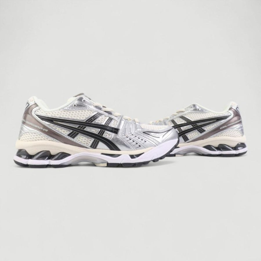 حذاء اسيكس جل كيانو  GEL-Kayano 14 فضي واسود للجنسين