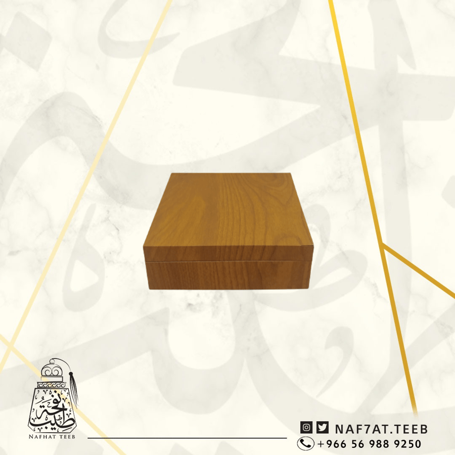 علبة خشبية فاخرة لون بني ( تولة أو أوقيتين)