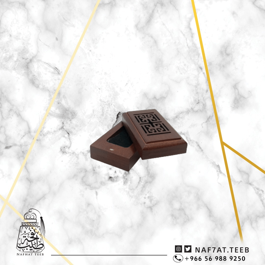 مبخرة ذكية خشبية ميني مع 30 عود كمبودي طبيعي مع حافظتها.