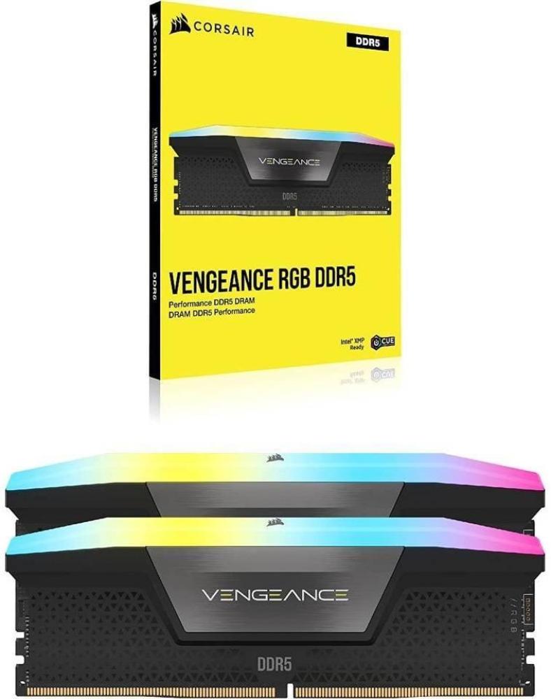 RAM CORSAIR VENGEANCE RGB 16GB (1 x 16GB) DDR5 6000MHz — BLACK)