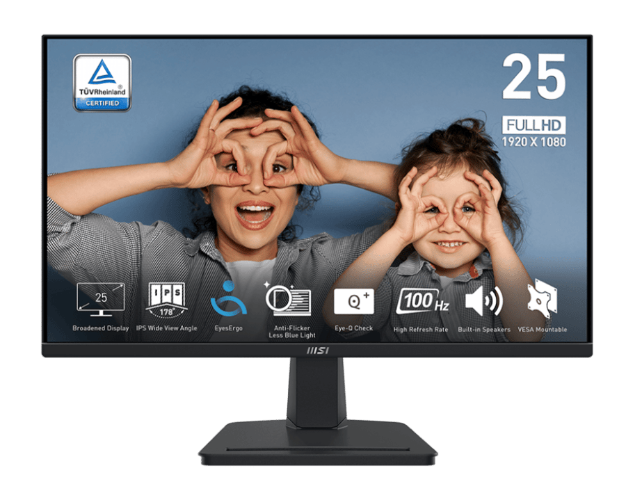 MSI Pro MP251 Computer Monitor, 24.5", 1920 x 1080 (FHD), IPS, 100Hz,