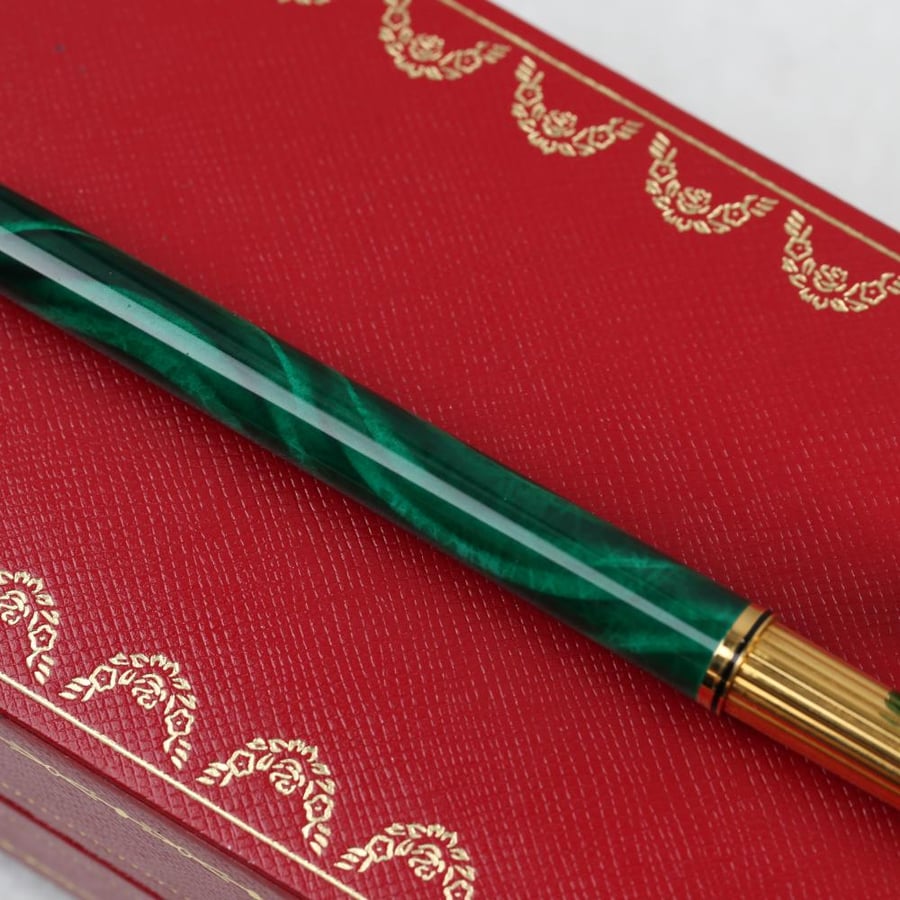 Cartier Pen 1989 - قلم كارتييه فنتج 1989 اخضر ملاكايت- Green malakite