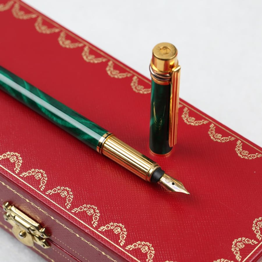 Cartier Pen 1989 - قلم كارتييه فنتج 1989 اخضر ملاكايت- Green malakite