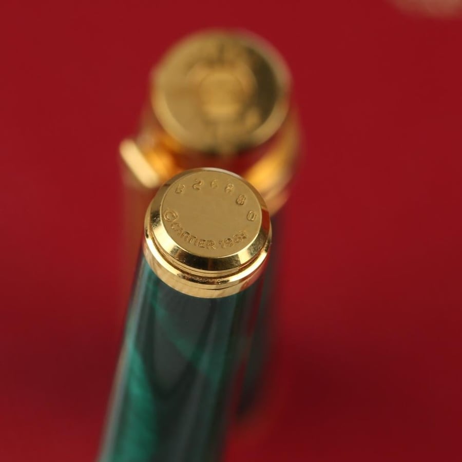 Cartier Pen 1989 - قلم كارتييه فنتج 1989 اخضر ملاكايت- Green malakite