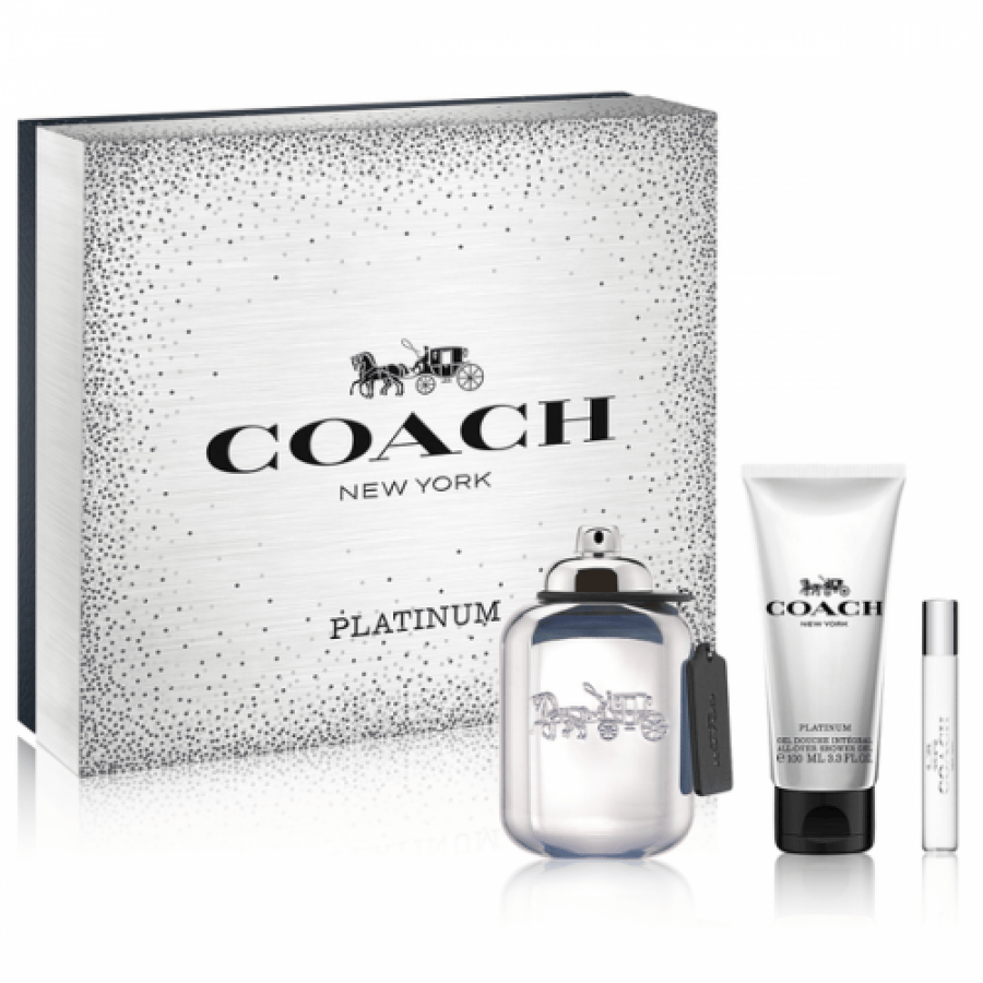 طقم كوتش نيويورك بلاتينيوم او دو بارفيوم (عطر 100مل+شاور جل 100مل+عينة للشنطة 7.5مل)