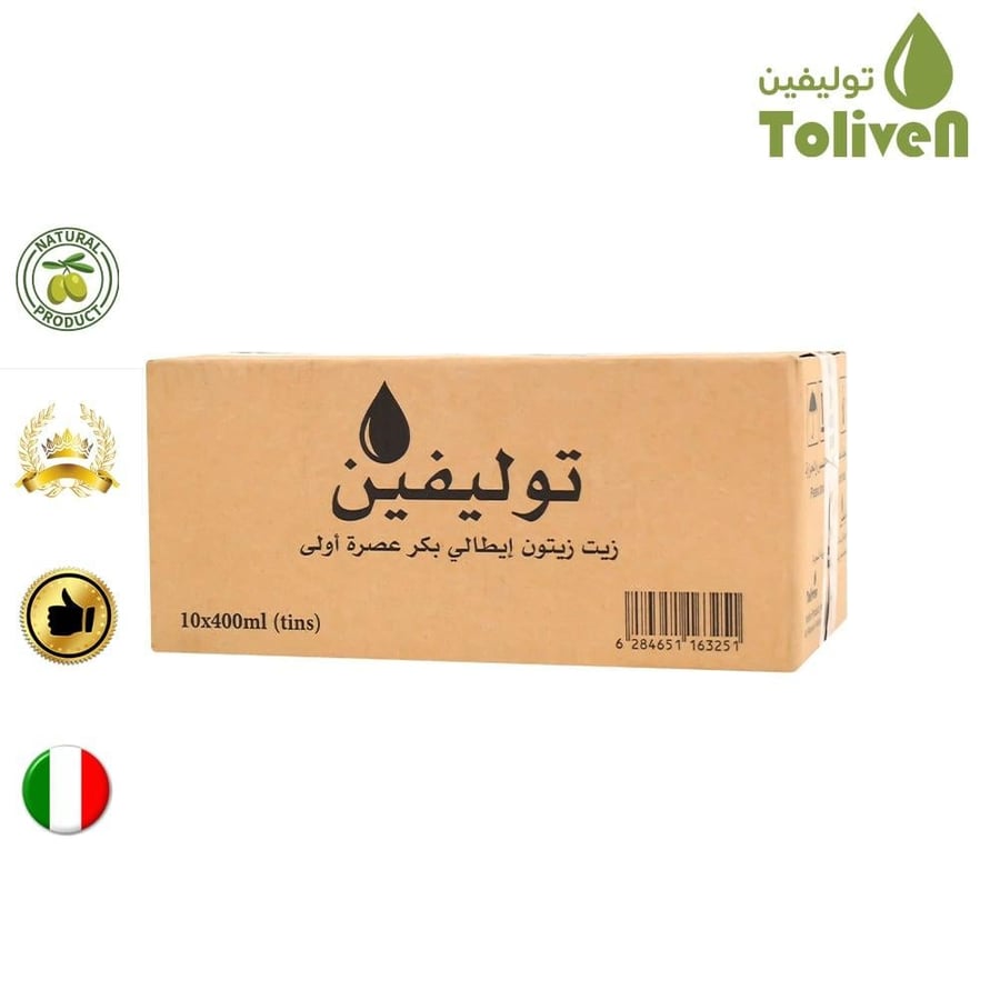 زيت زيتون إيطالي بكر عصرة أولى على البارد  10 * 400 مل
