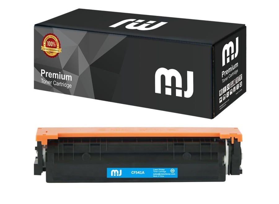 طقم حبر ليزر  203A ألوان متعددة (4 عبوات) متوافق مع طابعات HP Color LaserJet Pro