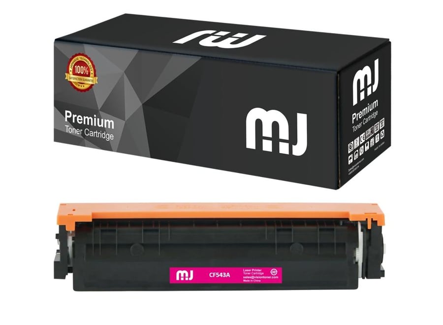 طقم حبر ليزر  203A ألوان متعددة (4 عبوات) متوافق مع طابعات HP Color LaserJet Pro