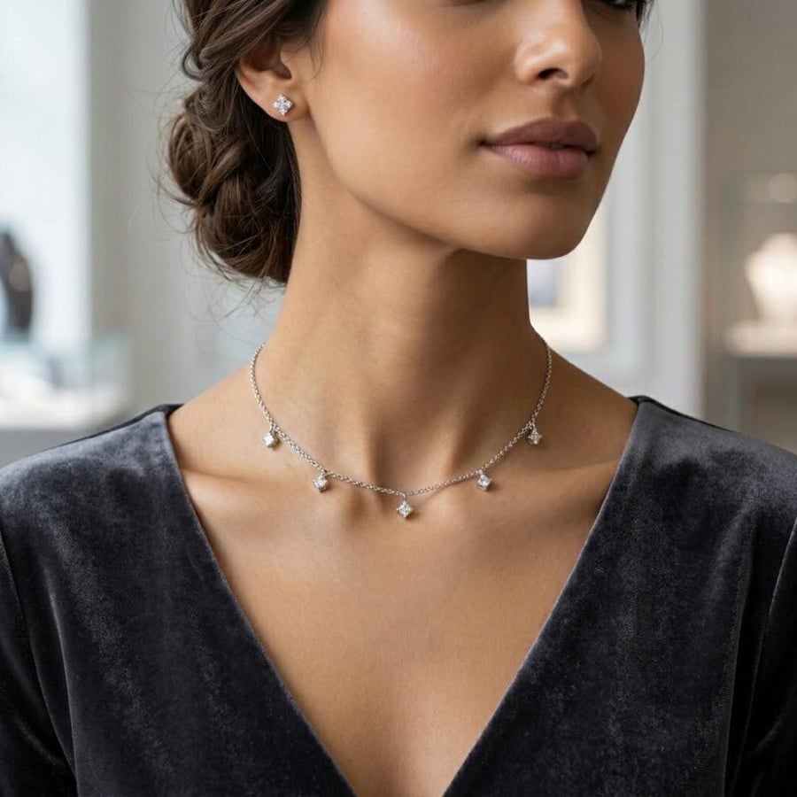 شوكر فضه عيار 952