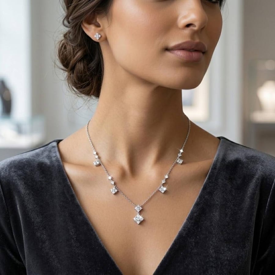 شوكر فضة عيار 925
