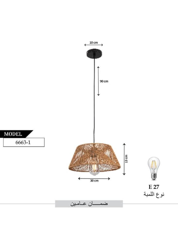 ثريا كلاسيك تراثية بمصباح معلق ريفي إضاءة لمبة E27 مصباح سقف بتصميم