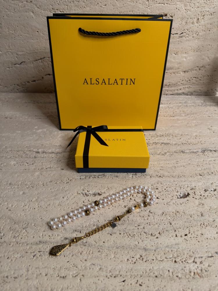 سبحة من حبات اللؤلؤ الطبيعي 51 خرزه