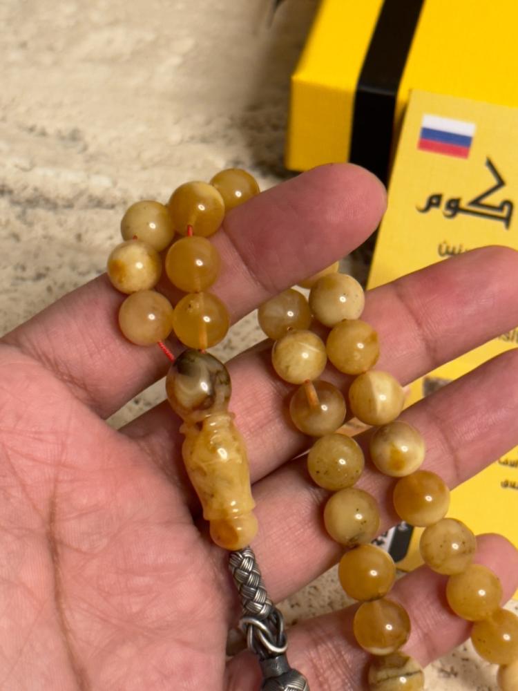 سبحه كهرمان حر شوائب طبيعية