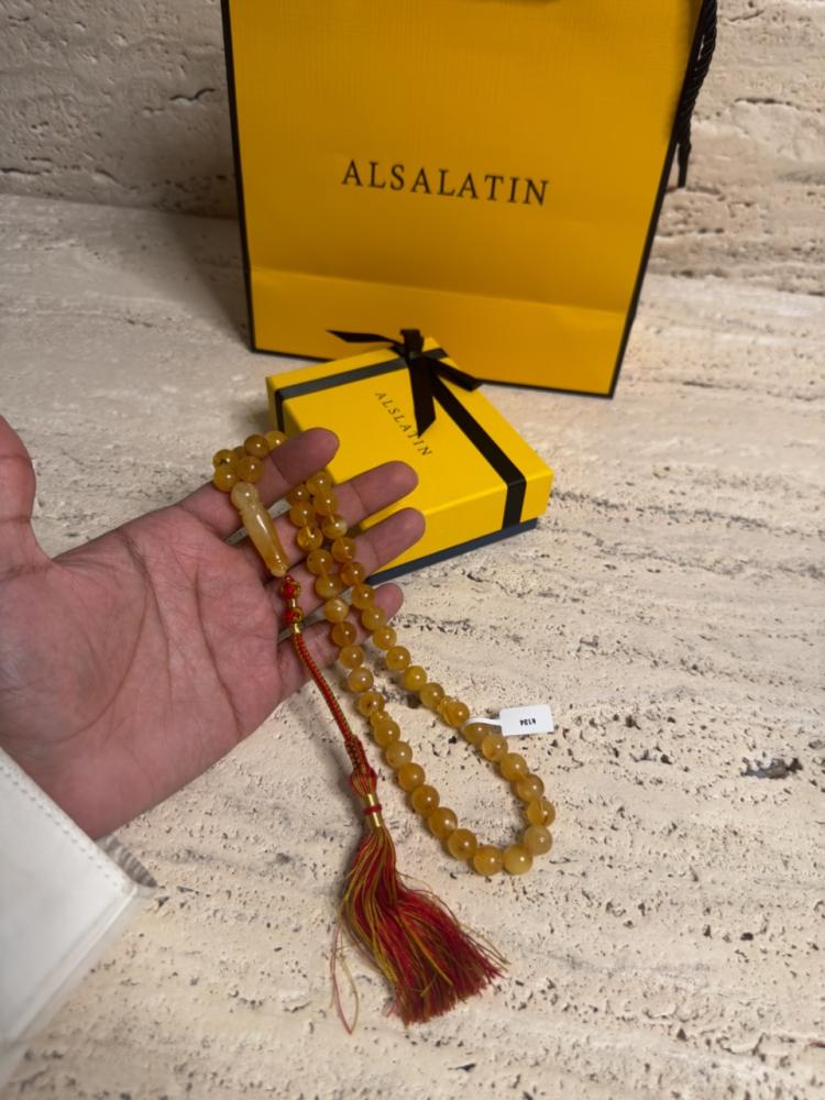 سبحه كهرمان حر شوائب طبيعية