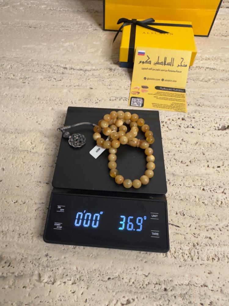 سبحه كهرمان حر شوائب طبيعية