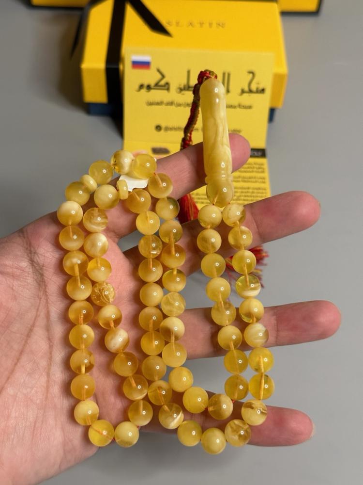 سبحه كهرمان حر  سوبر صافي طبيعية