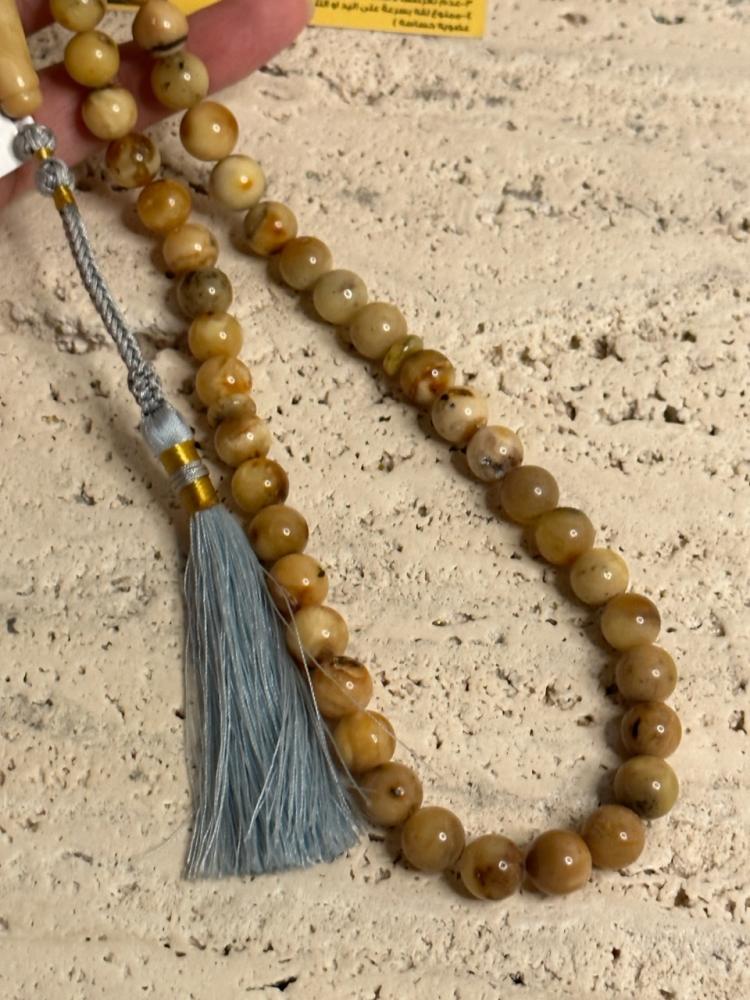 سبحه كهرمان حر شوائب طبيعية