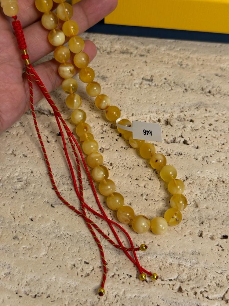 سبحه كهرمان حر شوائب طبيعية