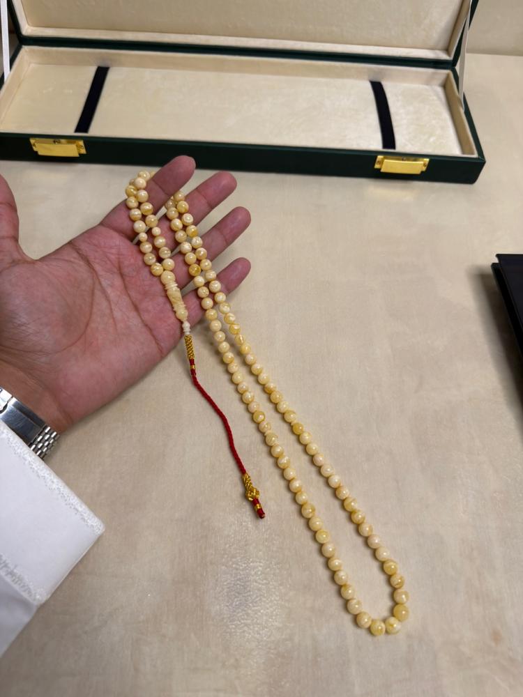 سبحه كهرمان مشخط فرز حر سوبر صافي طبيعية