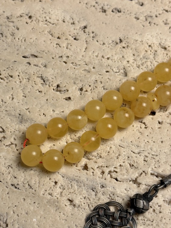 سبحه كهرمان حر شوائب طبيعية