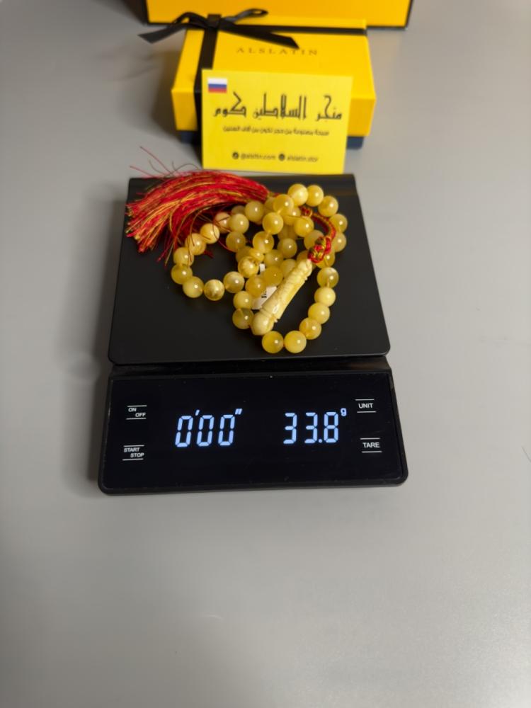 سبحه كهرمان حر  سوبر صافي طبيعية