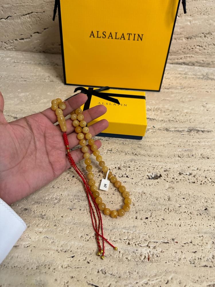سبحه كهرمان حر شوائب طبيعية