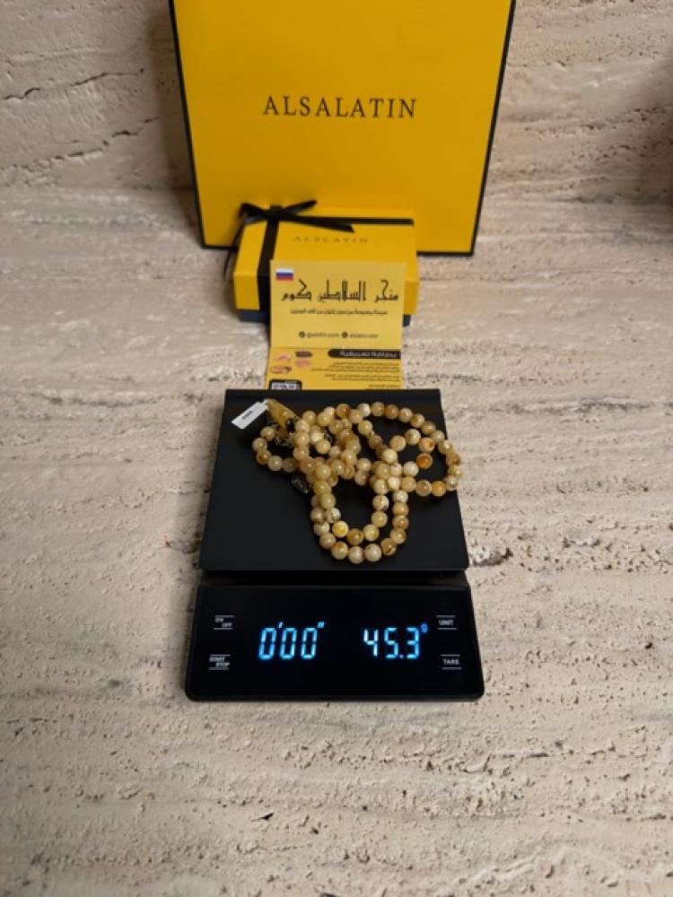 سبحه كهرمان حر شوائب طبيعي