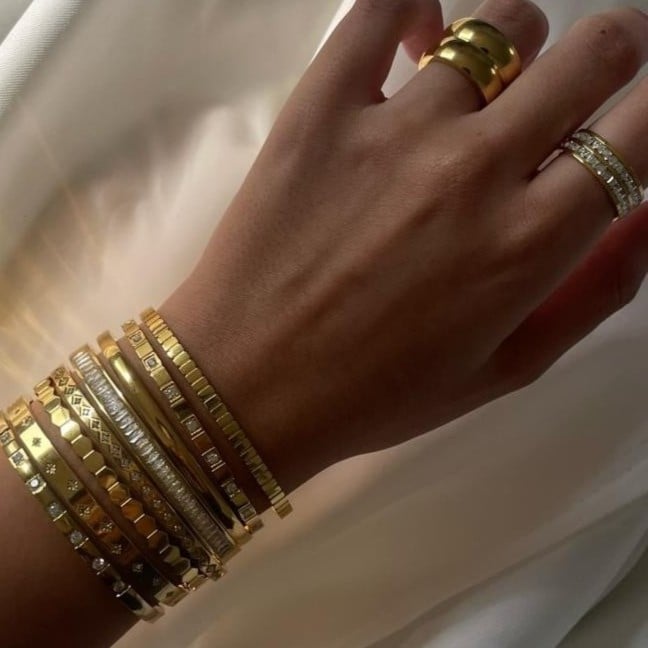 Golden bangles set