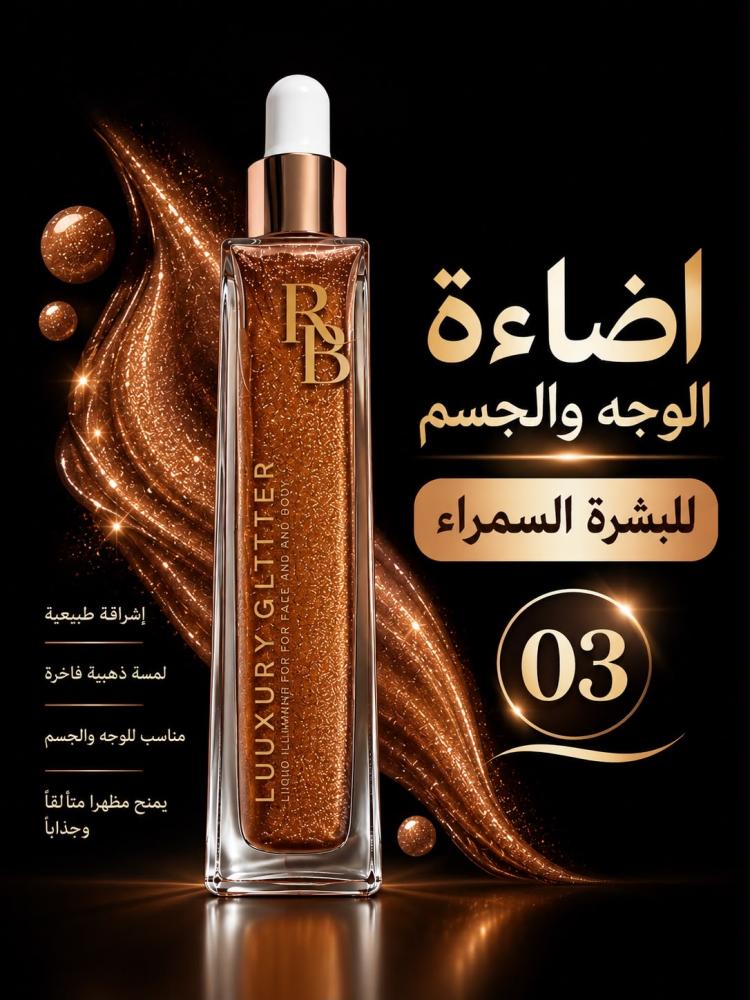 اضاءة الوجه والجسم للبشرة السمراء درجة رقم 03