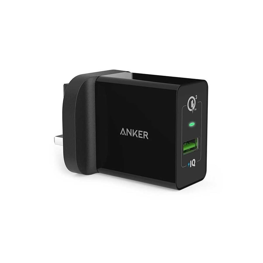 Inkar - PowerPort+ wall charger with 18-watt power and USB port - black